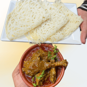 হাঁস ভুনা + ছিটা রুটি
